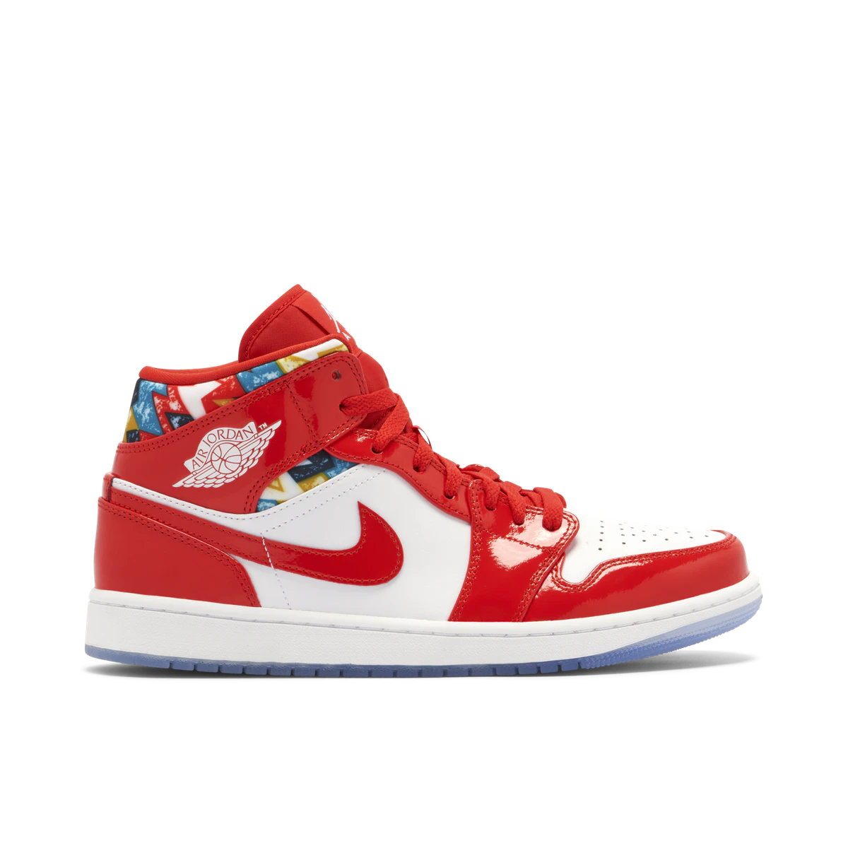 Nike Air Jordan 1 Mid Barcelona Sweater Red Patent