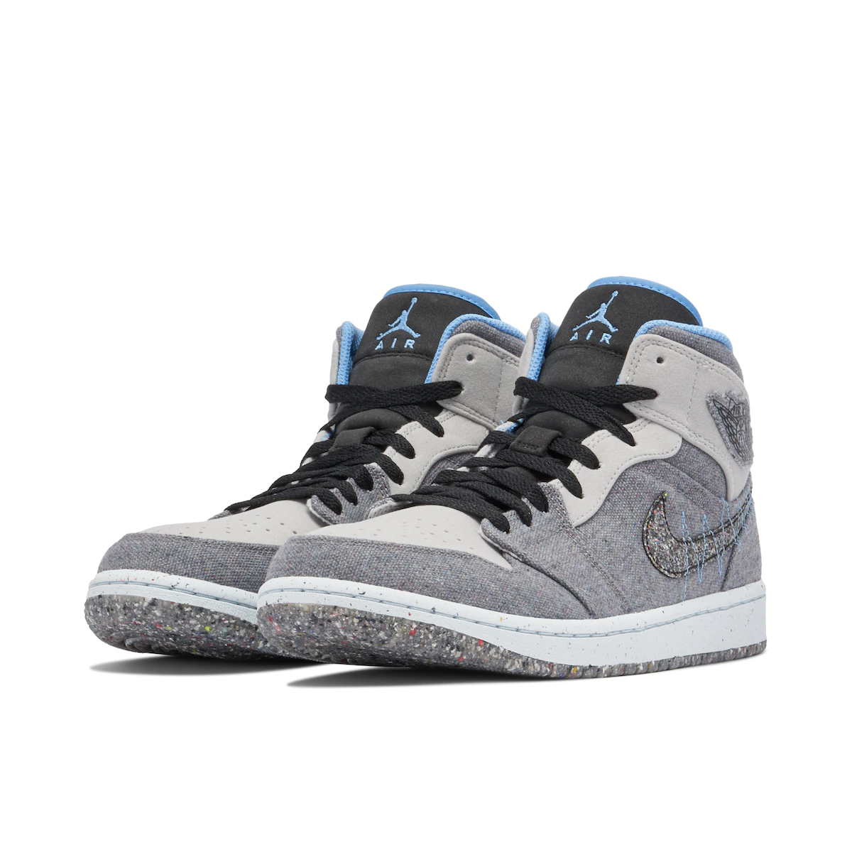 Nike Air Jordan 1 Mid Crater Grey University Blue