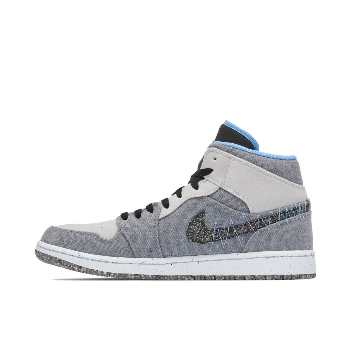 Nike Air Jordan 1 Mid Crater Grey University Blue