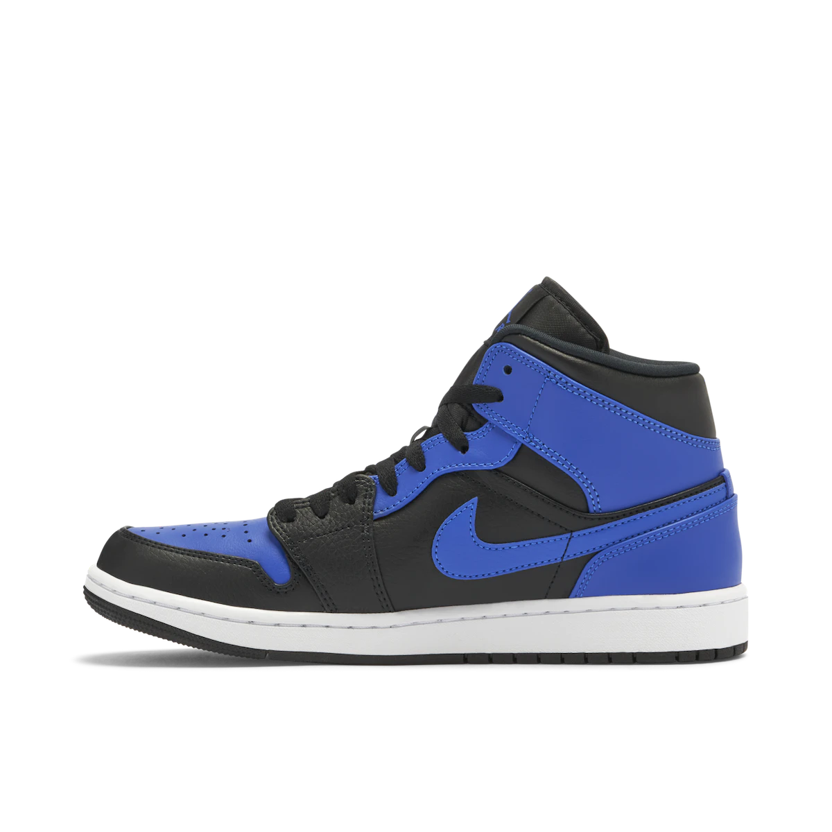 Nike Air Jordan 1 Mid Hyper Royal Tumbled Leather