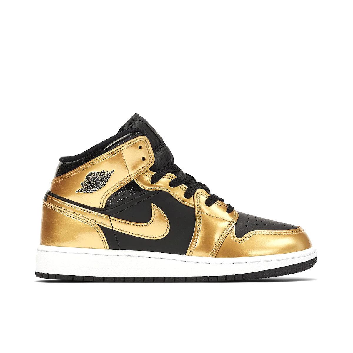 Nike Air Jordan 1 Mid SE Metallic Gold Black (GS)