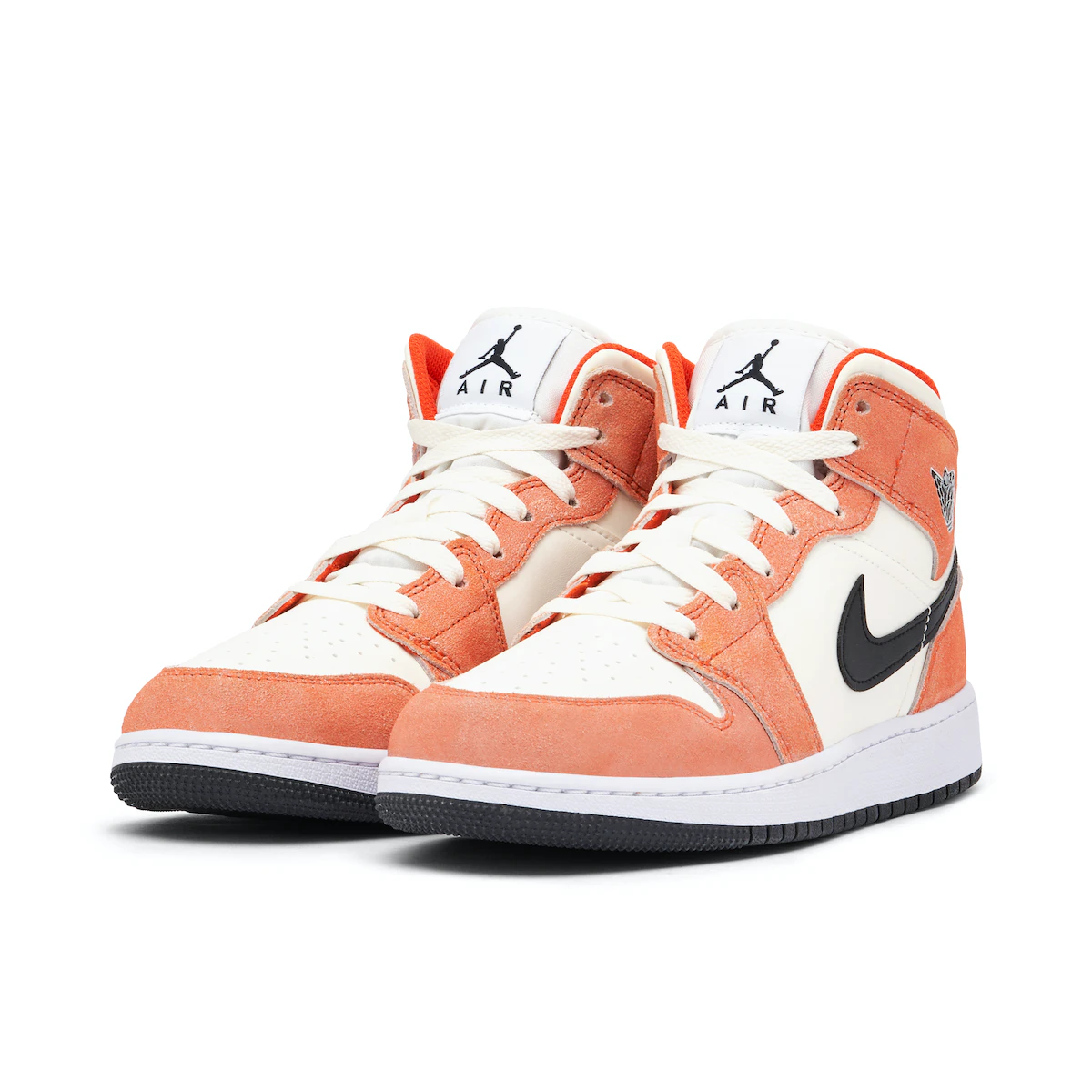 Nike Air Jordan 1 Mid SE Orange Suede (GS)