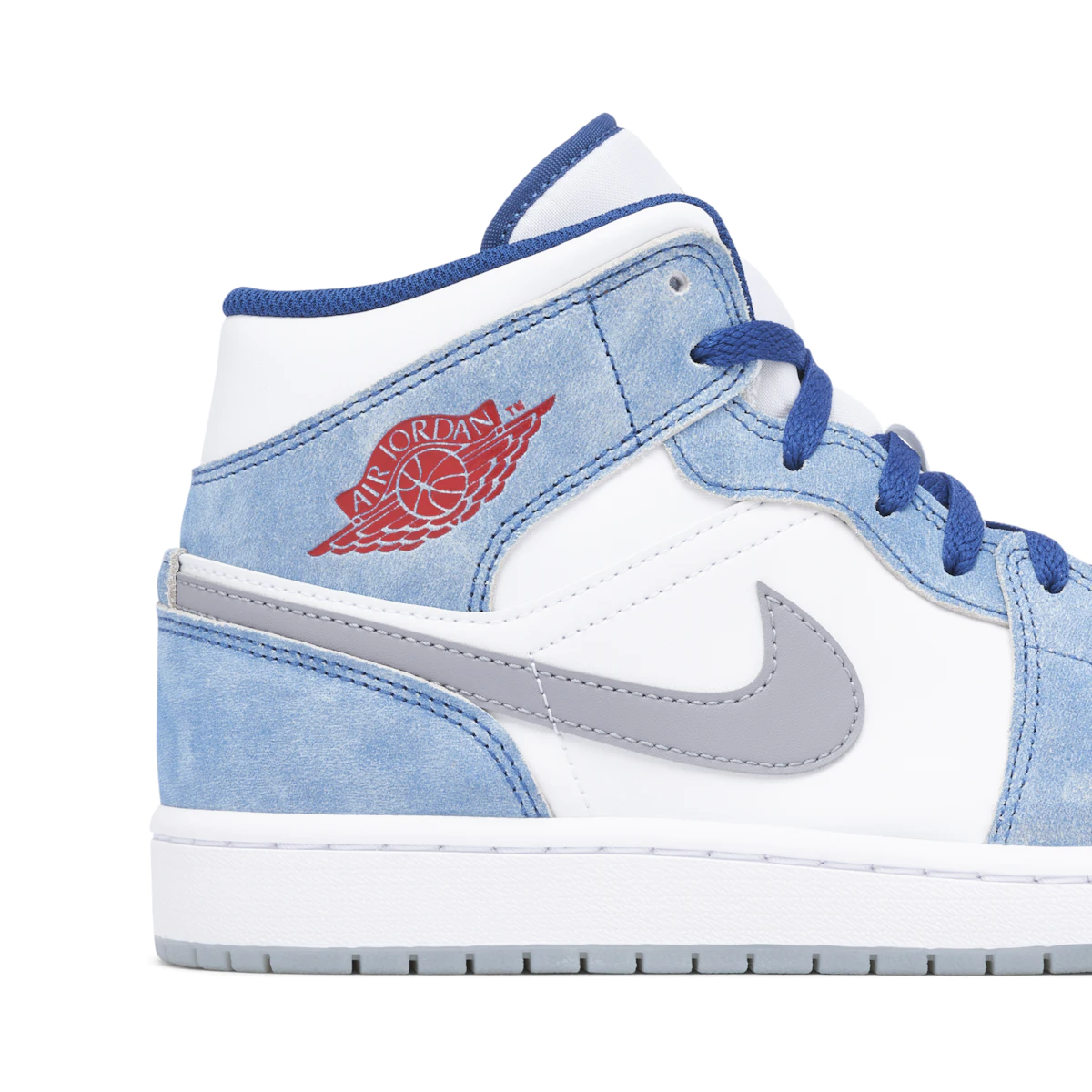 Nike Air Jordan 1 Mid French Blue Fire Red