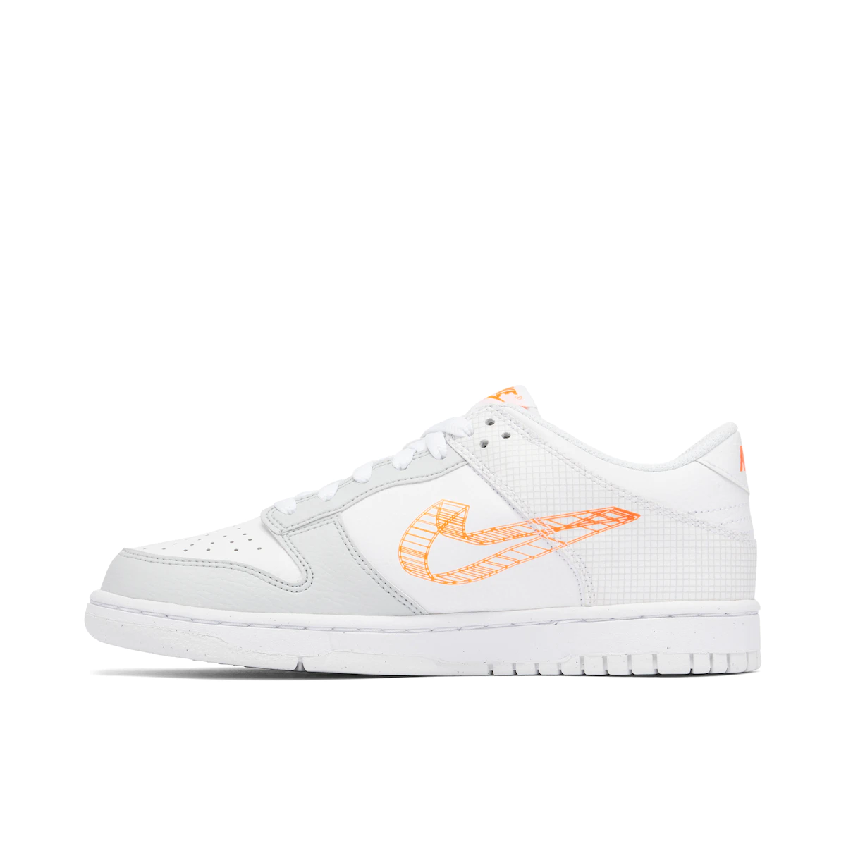 Nike Dunk Low SE 3D Swoosh Pure Platinum Total Orange (GS)