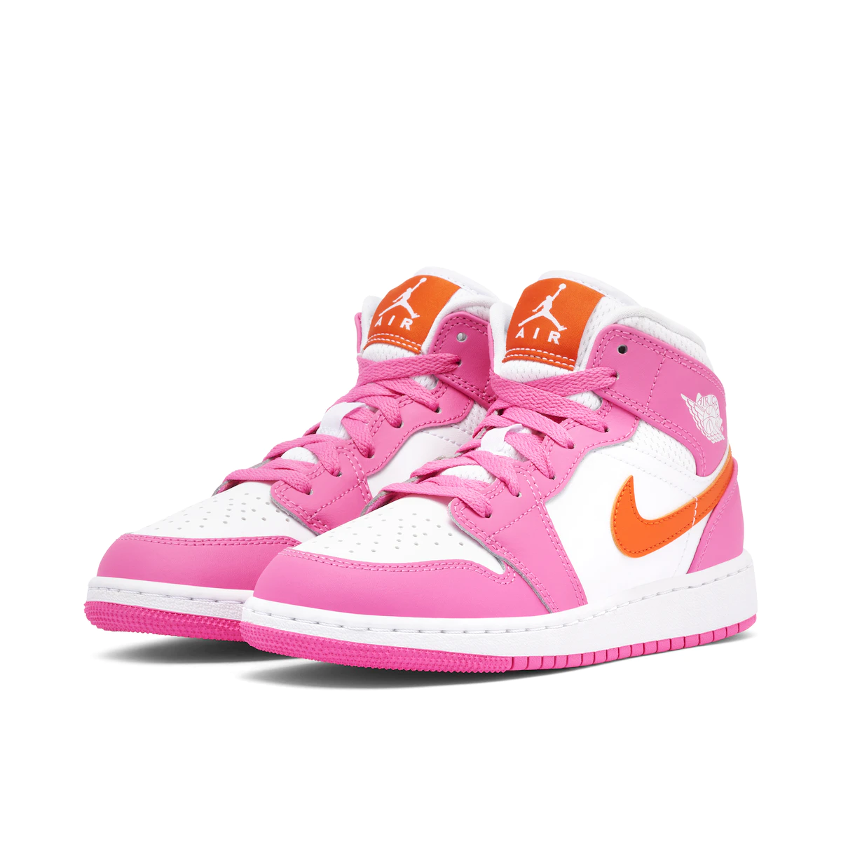 Nike Air Jordan 1 Mid Pinksicle Safety Orange (GS)